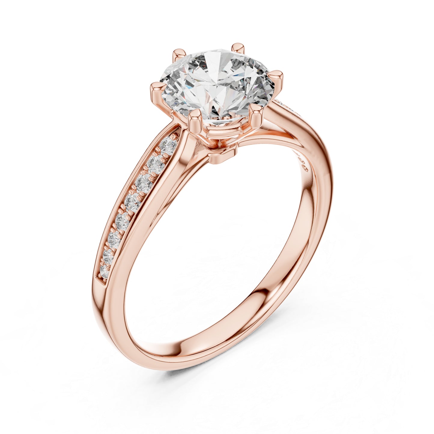 14K White Gold Round Lab-Grown Diamond Ring for Women | PureCarat