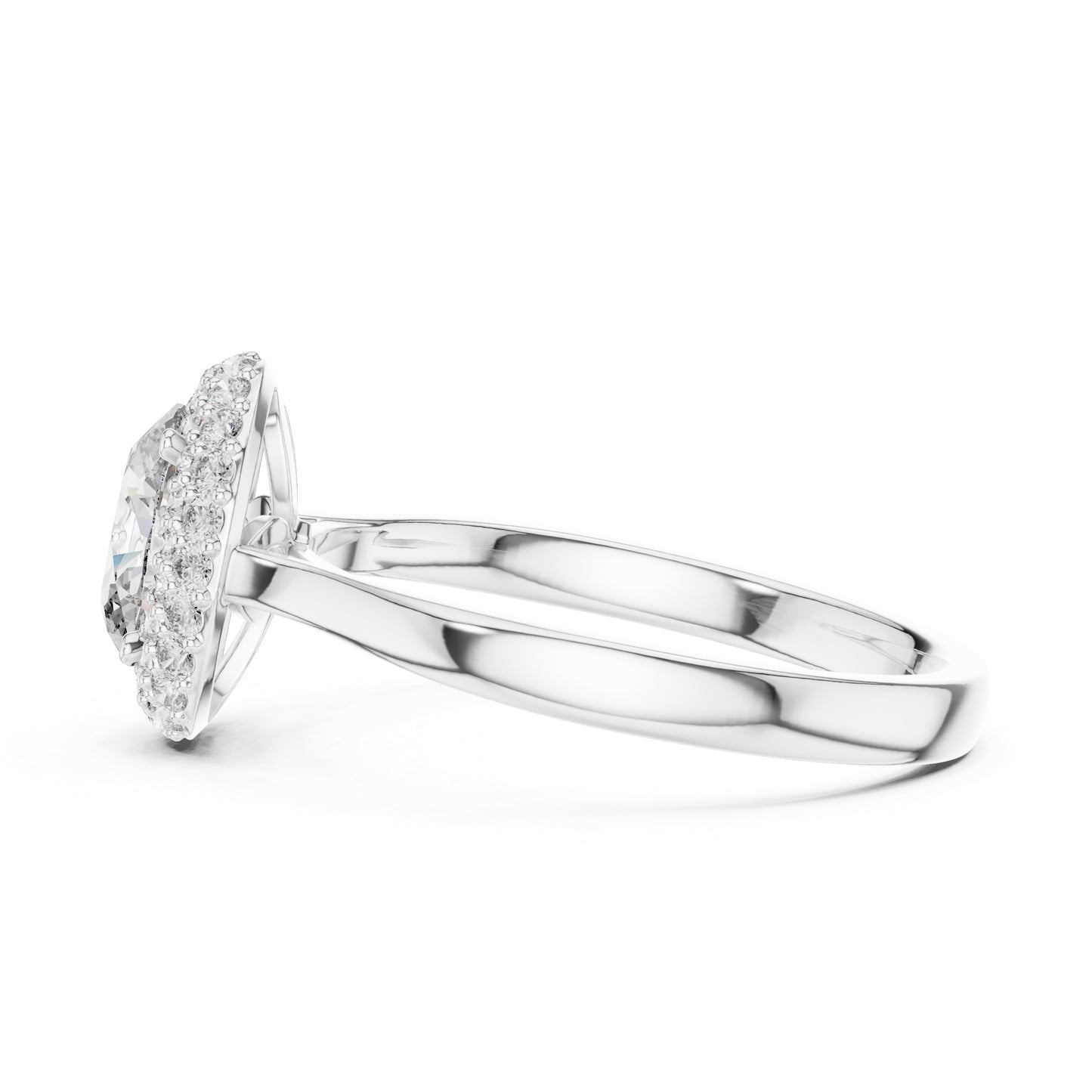 14K Rose Gold Oval & Round Lab-Grown Diamond Ring for Women | Bridal Wear | Pure Carat