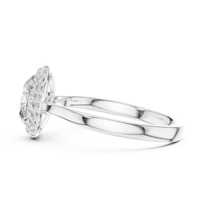 14K Rose Gold Oval & Round Lab-Grown Diamond Ring for Women | Bridal Wear | Pure Carat