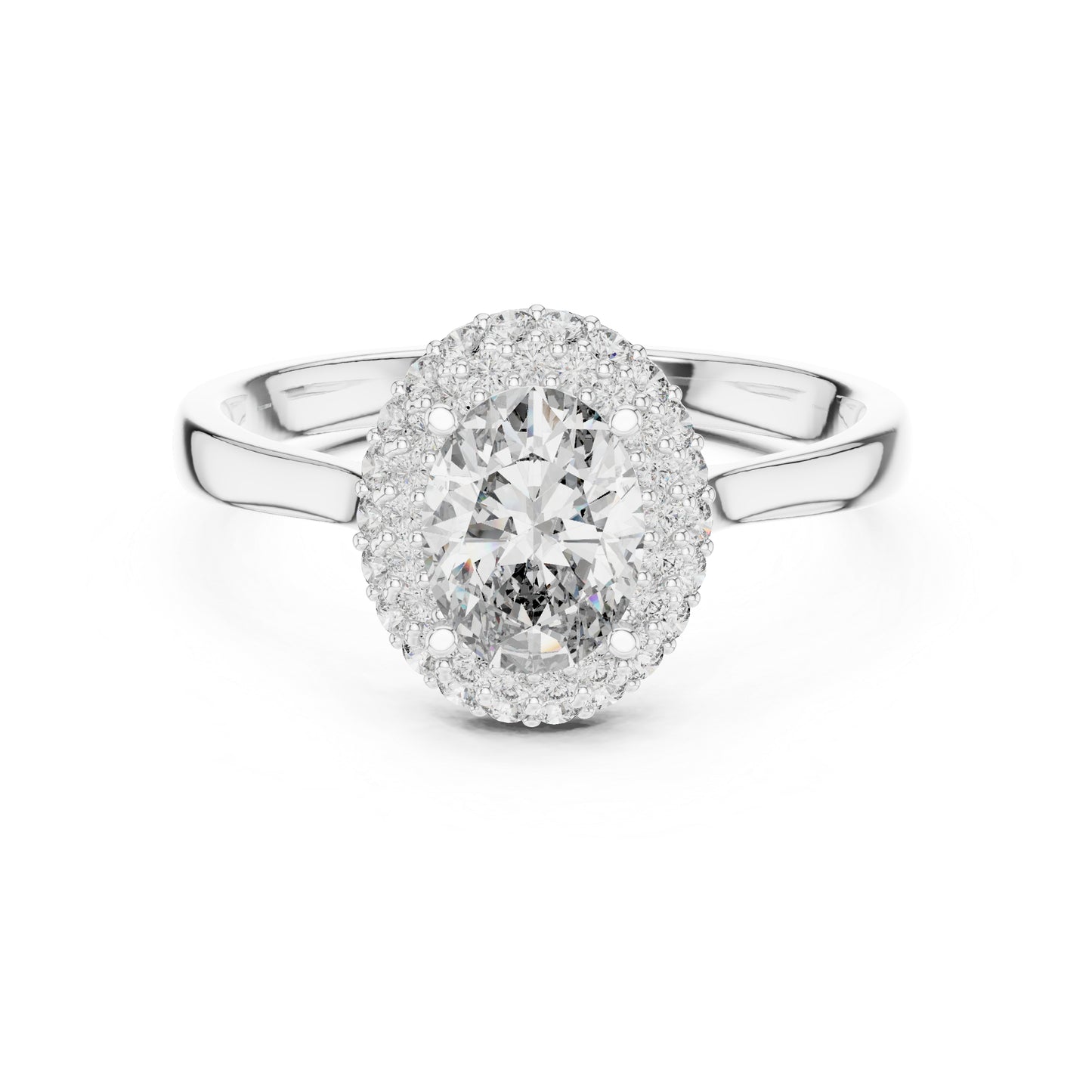 14K Rose Gold Oval & Round Lab-Grown Diamond Ring for Women | Bridal Wear | Pure Carat