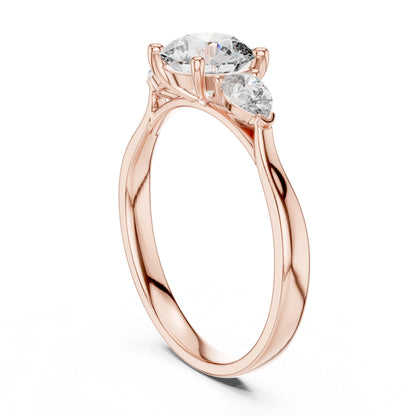 14K White Gold Pear & Oval Lab-Grown Diamond Ring for Women | Office Wear | Pure Carat
