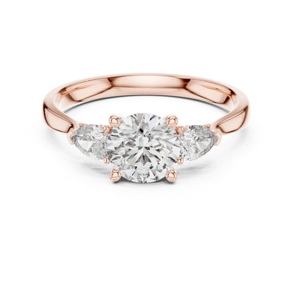 14K White Gold Pear & Oval Lab-Grown Diamond Ring for Women | Office Wear | Pure Carat