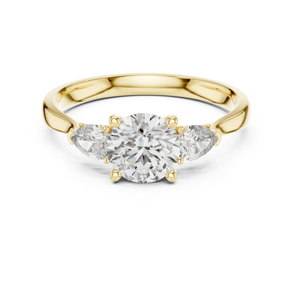 14K White Gold Pear & Oval Lab-Grown Diamond Ring for Women | Office Wear | Pure Carat