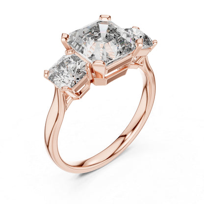 14K Yellow Gold Radiant & Emerald Lab-Grown Diamond Ring for Women | Everyday Wear | Pure Carat