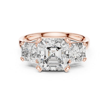 14K Yellow Gold Radiant & Emerald Lab-Grown Diamond Ring for Women | Everyday Wear | Pure Carat