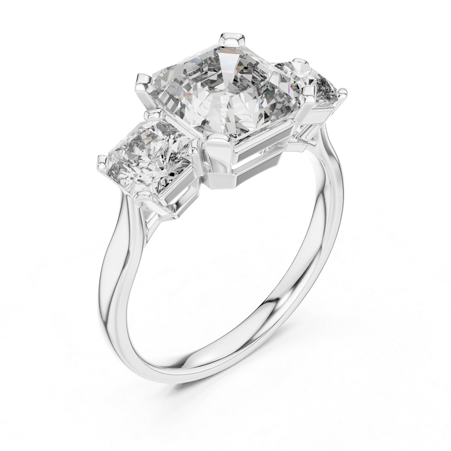 14K Yellow Gold Radiant & Emerald Lab-Grown Diamond Ring for Women | Everyday Wear | Pure Carat