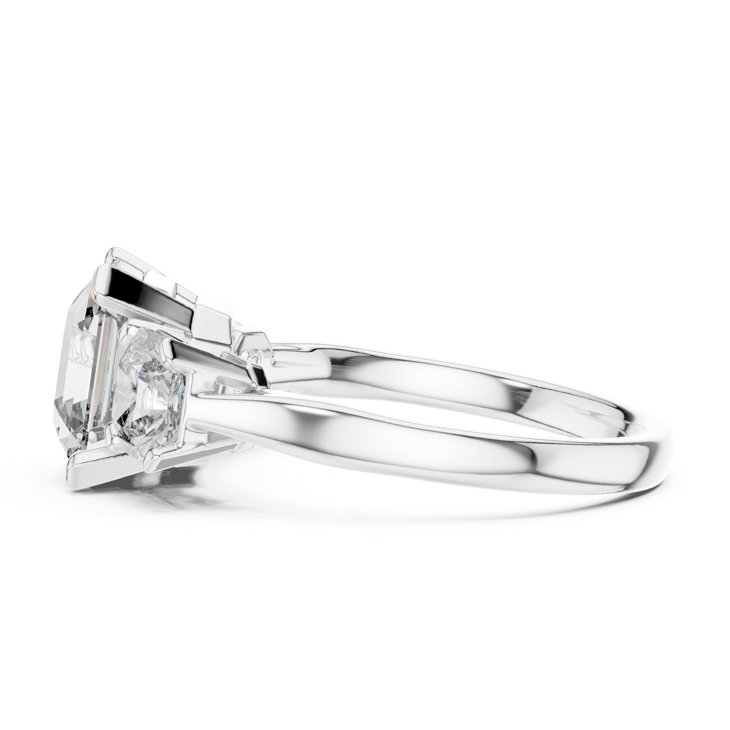 14K Yellow Gold Radiant & Emerald Lab-Grown Diamond Ring for Women | Everyday Wear | Pure Carat