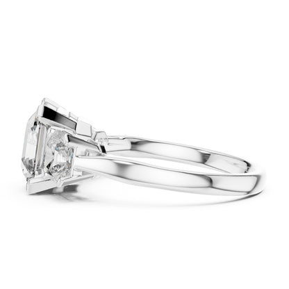 14K Yellow Gold Radiant & Emerald Lab-Grown Diamond Ring for Women | Everyday Wear | Pure Carat