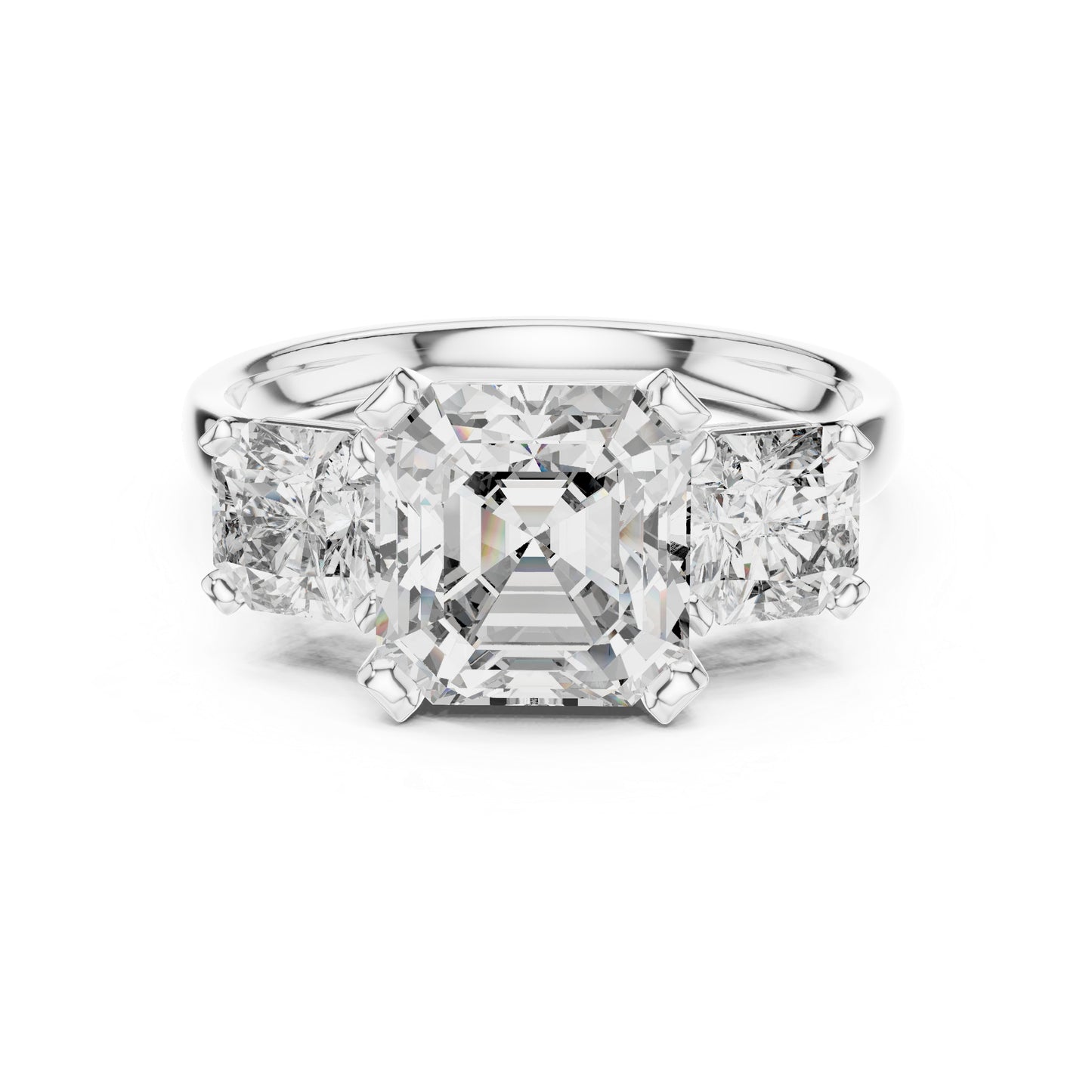 14K Yellow Gold Radiant & Emerald Lab-Grown Diamond Ring for Women | Everyday Wear | Pure Carat