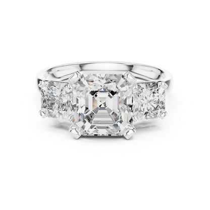 14K Yellow Gold Radiant & Emerald Lab-Grown Diamond Ring for Women | Everyday Wear | Pure Carat