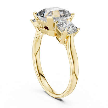 14K Yellow Gold Radiant & Emerald Lab-Grown Diamond Ring for Women | Everyday Wear | Pure Carat