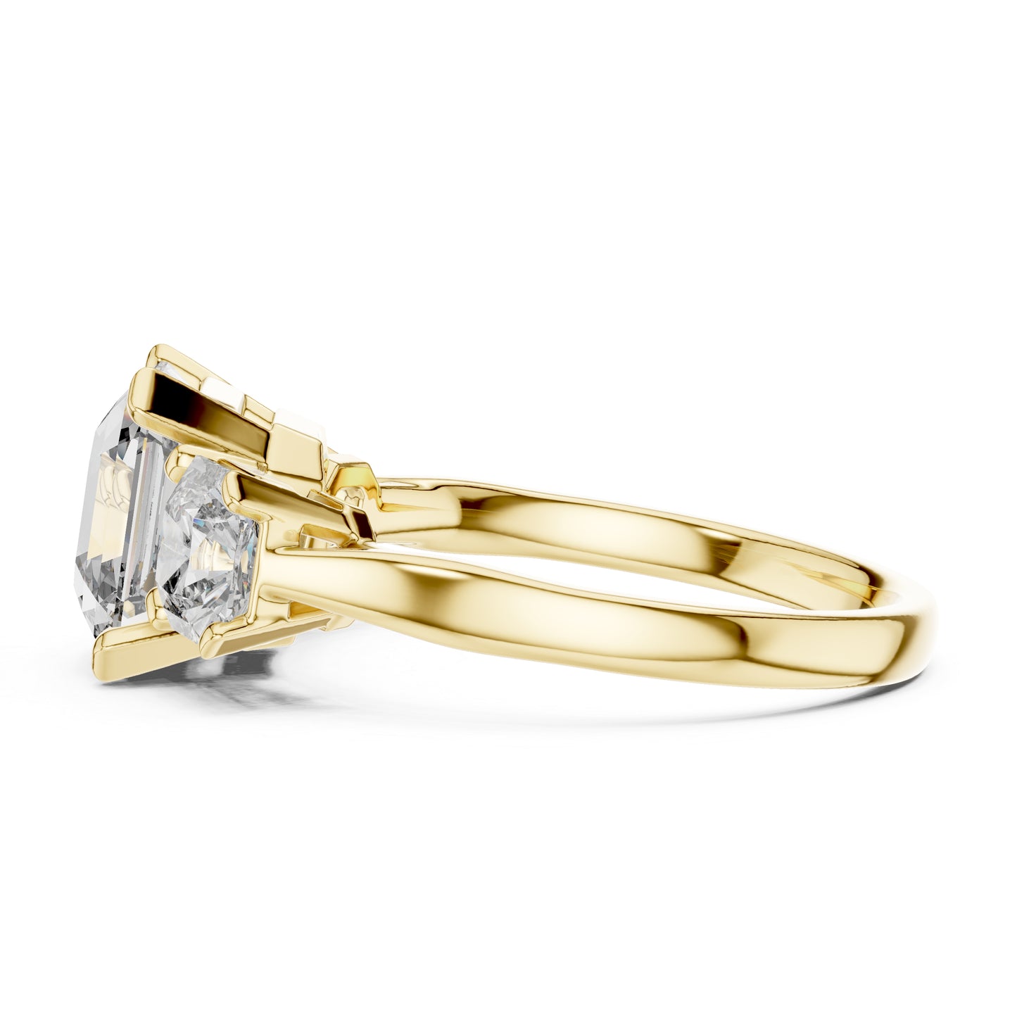 14K Yellow Gold Radiant & Emerald Lab-Grown Diamond Ring for Women | Everyday Wear | Pure Carat