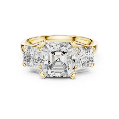 14K Yellow Gold Radiant & Emerald Lab-Grown Diamond Ring for Women | Everyday Wear | Pure Carat