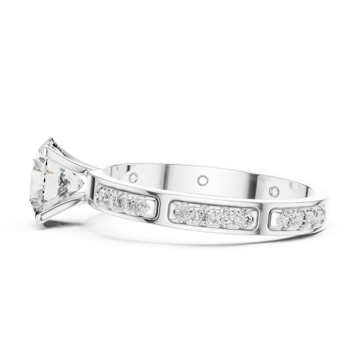 PureCarat 18K Yellow Gold Round Lab-Grown Diamond Solitaire Ring