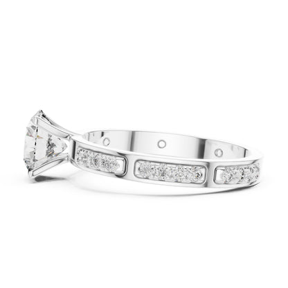 PureCarat 18K Yellow Gold Round Lab-Grown Diamond Solitaire Ring