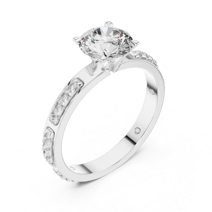 PureCarat 18K Yellow Gold Round Lab-Grown Diamond Solitaire Ring