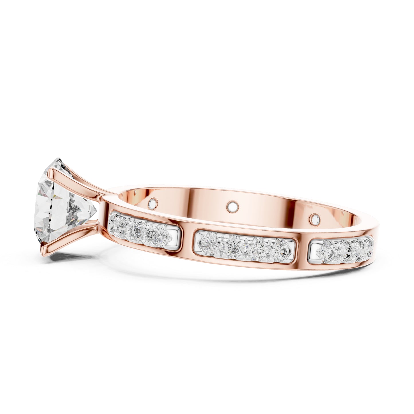 PureCarat 18K Yellow Gold Round Lab-Grown Diamond Solitaire Ring
