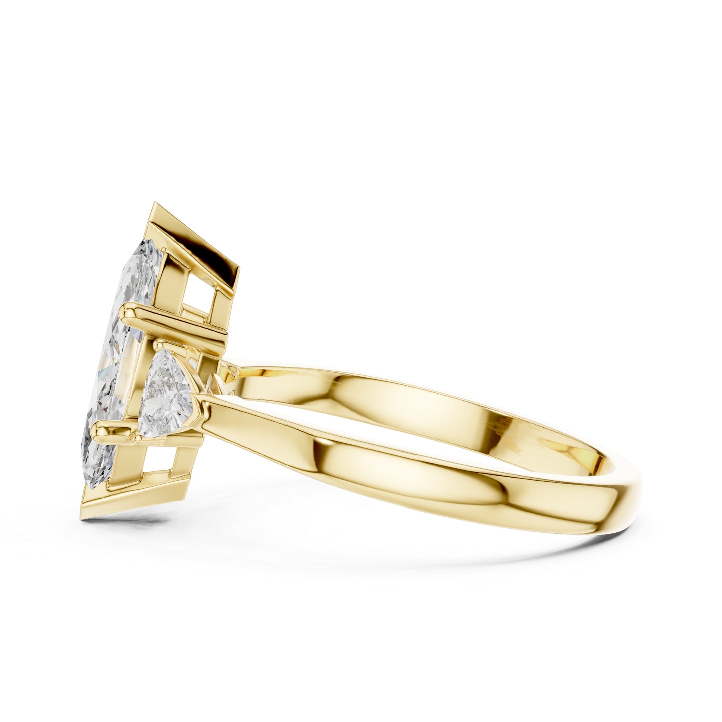 14K Rose Gold Marquise & Trillion Lab-Grown Diamond Ring for Women | Bridal Wear | Pure Carat