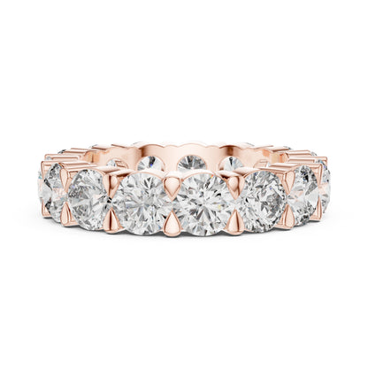 18K Rose Gold Round Lab-Grown Diamond Drop Ring for Women – Pure Carat
