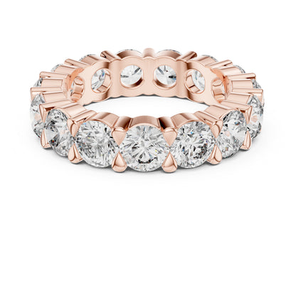 18K Rose Gold Round Lab-Grown Diamond Drop Ring for Women – Pure Carat