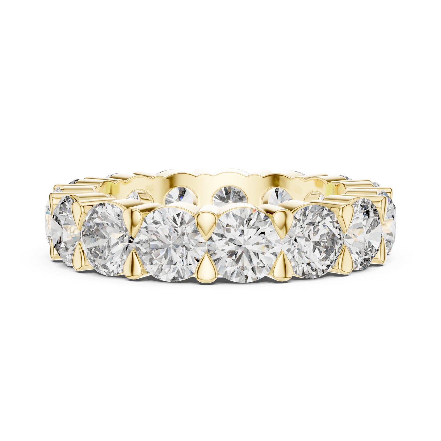 18K Rose Gold Round Lab-Grown Diamond Drop Ring for Women – Pure Carat