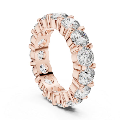 18K Rose Gold Round Lab-Grown Diamond Drop Ring for Women – Pure Carat