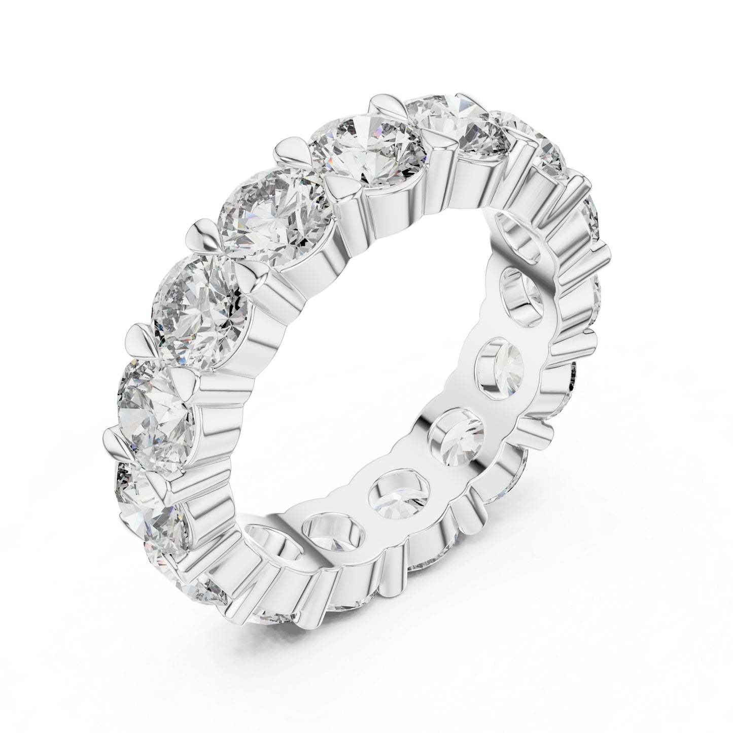 18K Rose Gold Round Lab-Grown Diamond Drop Ring for Women – Pure Carat