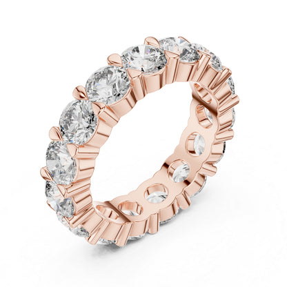 18K Rose Gold Round Lab-Grown Diamond Drop Ring for Women – Pure Carat