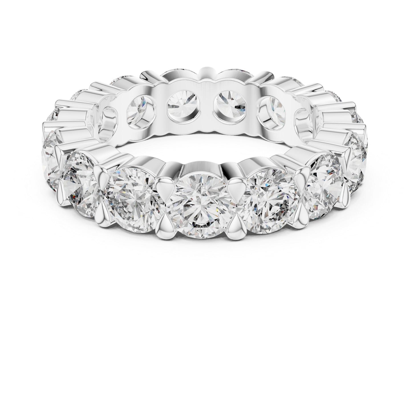 18K Rose Gold Round Lab-Grown Diamond Drop Ring for Women – Pure Carat