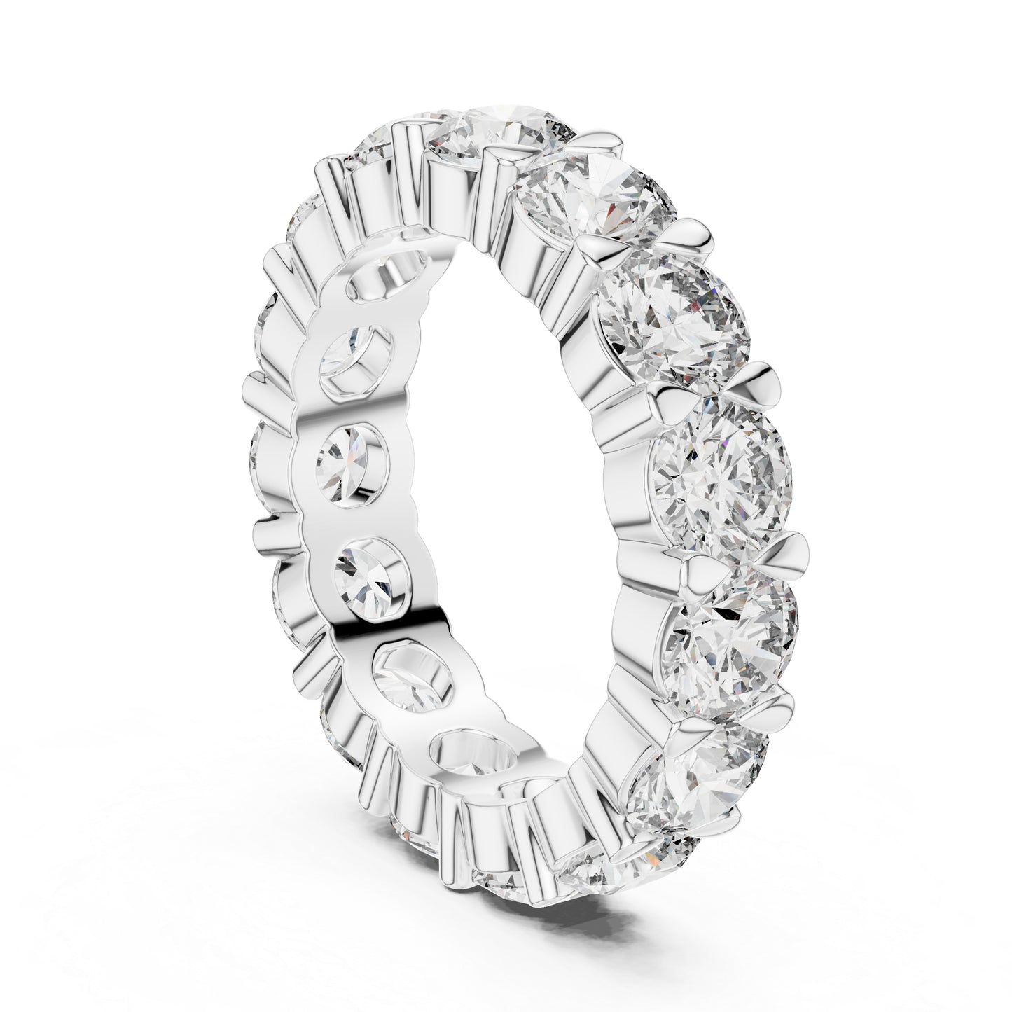 18K Rose Gold Round Lab-Grown Diamond Drop Ring for Women – Pure Carat
