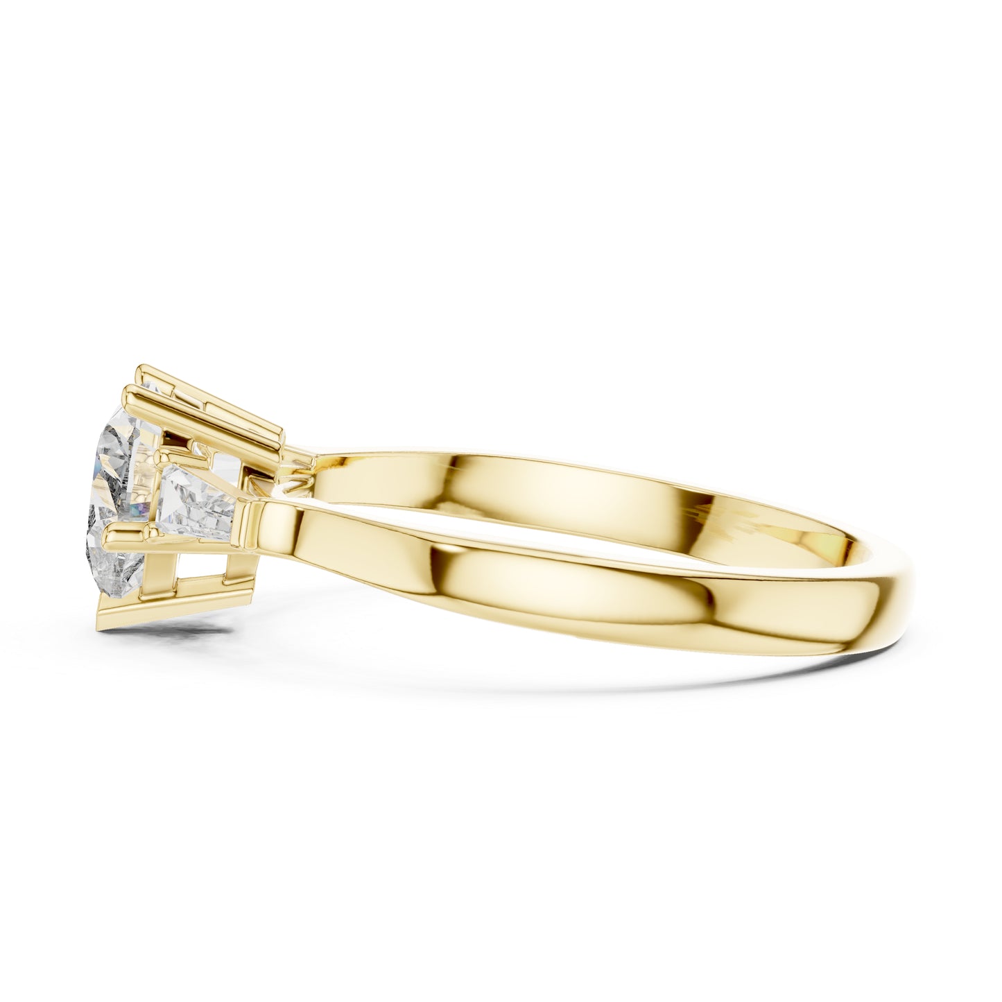 14K Rose Gold Heart & Custom Baguette Lab-Grown Diamond Solitaire Ring for Women | Wedding | Pure Carat