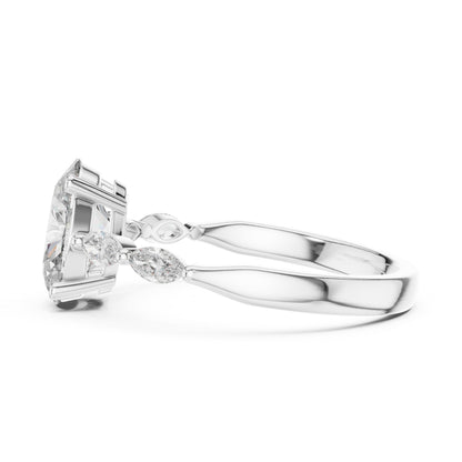 14K Yellow Gold Oval & Marquise Lab-Grown Diamond Ring for Women | Office Wear | Pure Carat