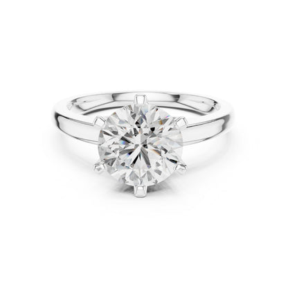 18K Yellow Gold Round Lab-Grown Diamond Ring for Women | Anniversary Gift | Pure Carat