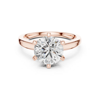 18K Yellow Gold Round Lab-Grown Diamond Ring for Women | Anniversary Gift | Pure Carat