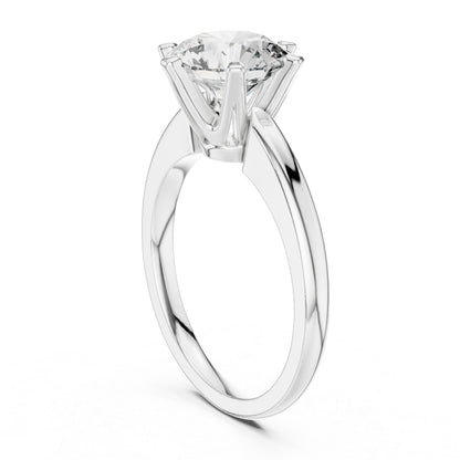 18K Yellow Gold Round Lab-Grown Diamond Ring for Women | Anniversary Gift | Pure Carat