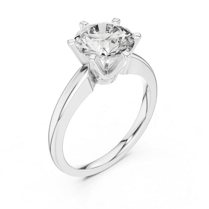 18K Yellow Gold Round Lab-Grown Diamond Ring for Women | Anniversary Gift | Pure Carat