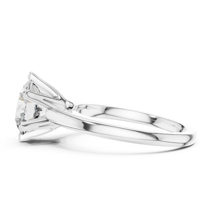 18K Yellow Gold Round Lab-Grown Diamond Ring for Women | Anniversary Gift | Pure Carat