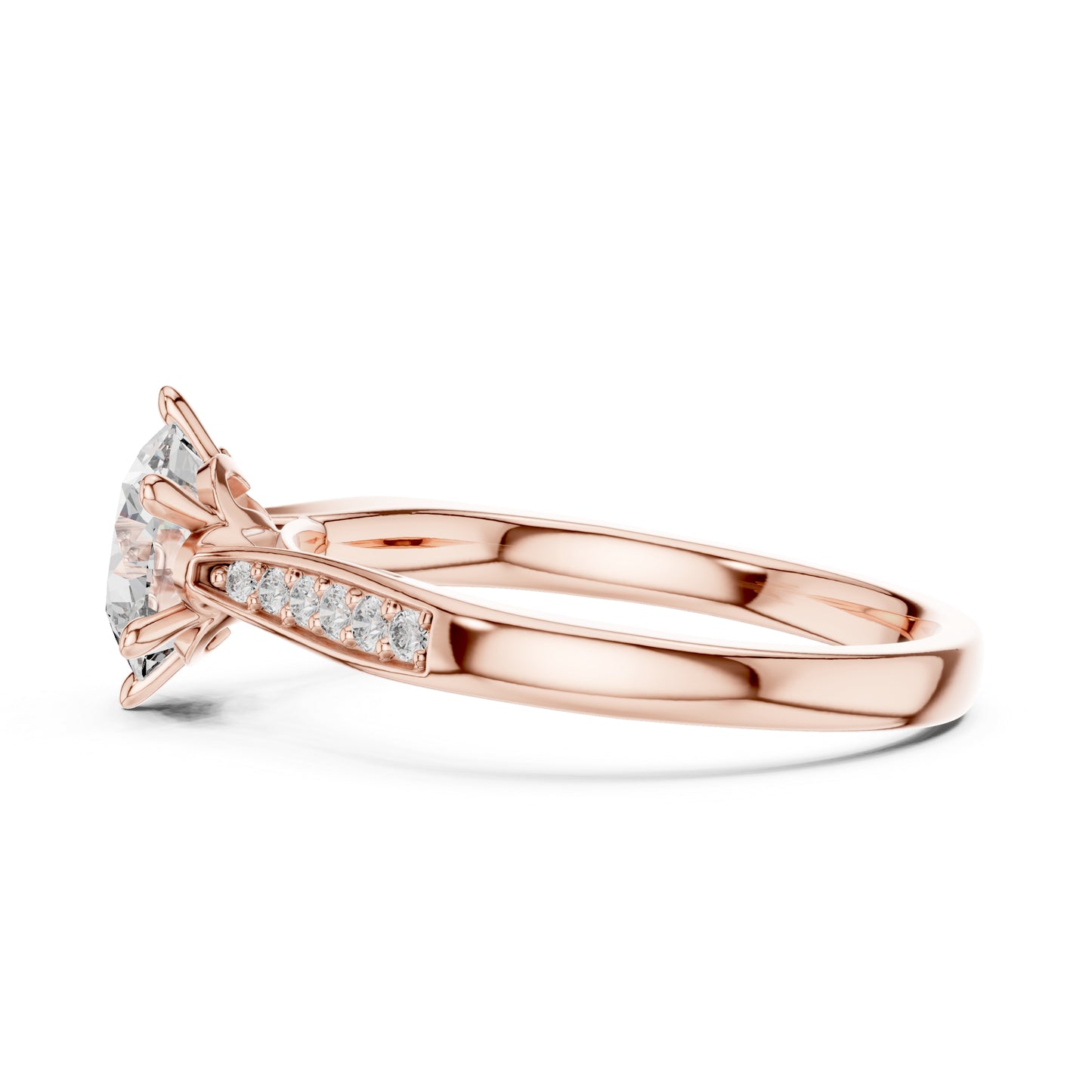 14K White Gold Round Lab-Grown Diamond Drop Ring for Women | Party Wear | Pure Carat