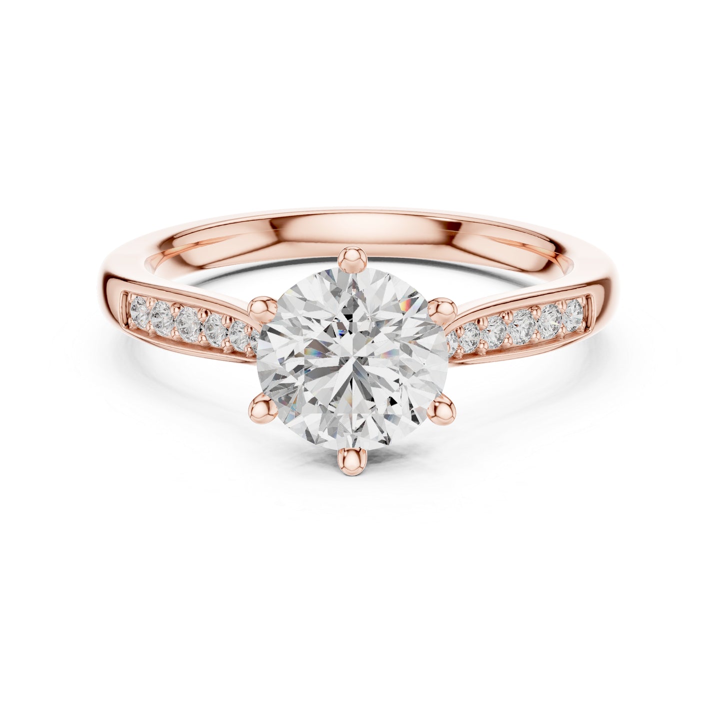 14K White Gold Round Lab-Grown Diamond Drop Ring for Women | Party Wear | Pure Carat