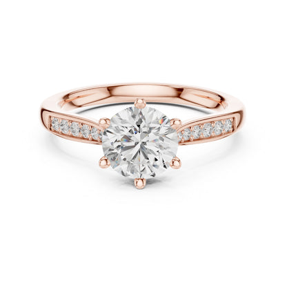 14K White Gold Round Lab-Grown Diamond Drop Ring for Women | Party Wear | Pure Carat