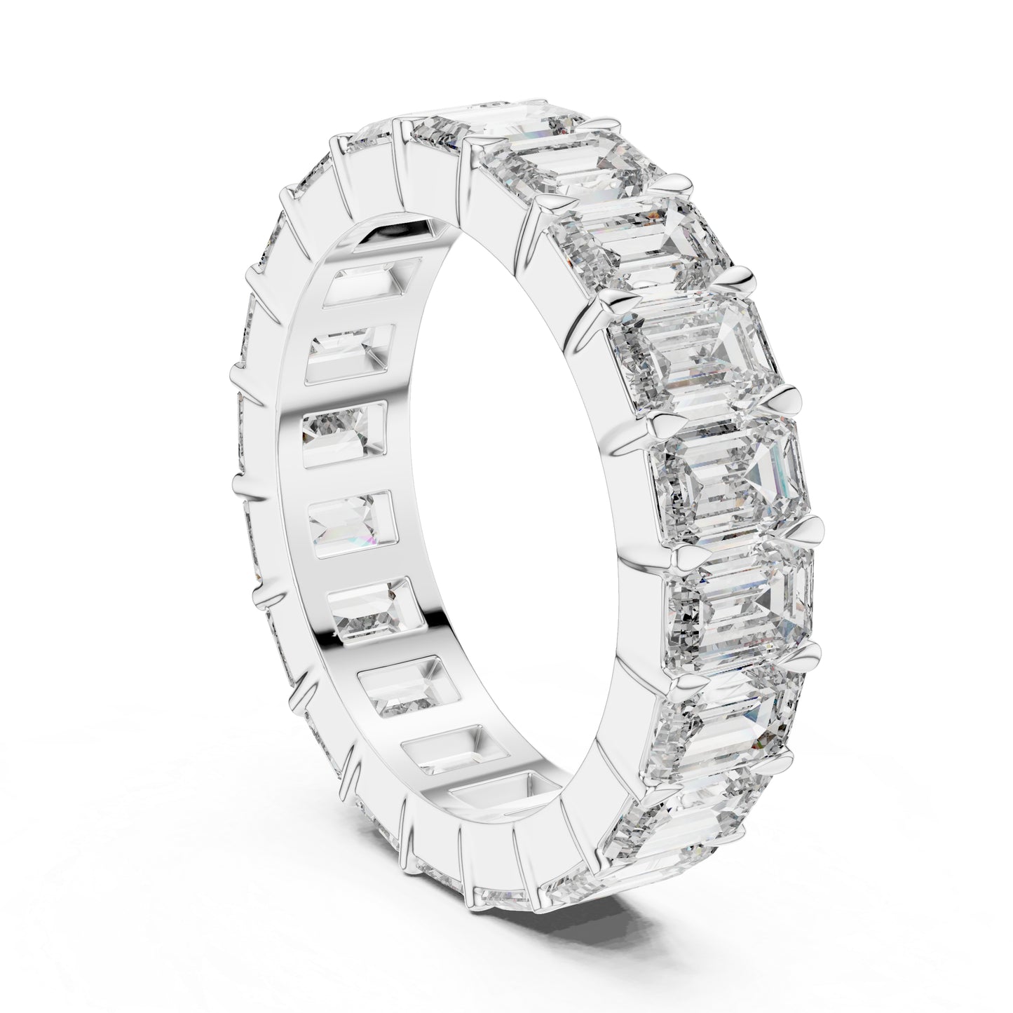 Emerald Lab-Grown Diamond Stud Ring in Yellow Gold – Pure Carat