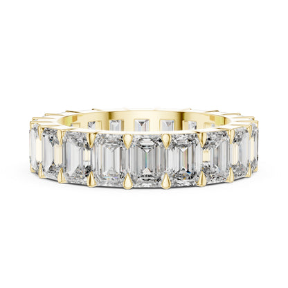 Emerald Lab-Grown Diamond Stud Ring in Yellow Gold – Pure Carat