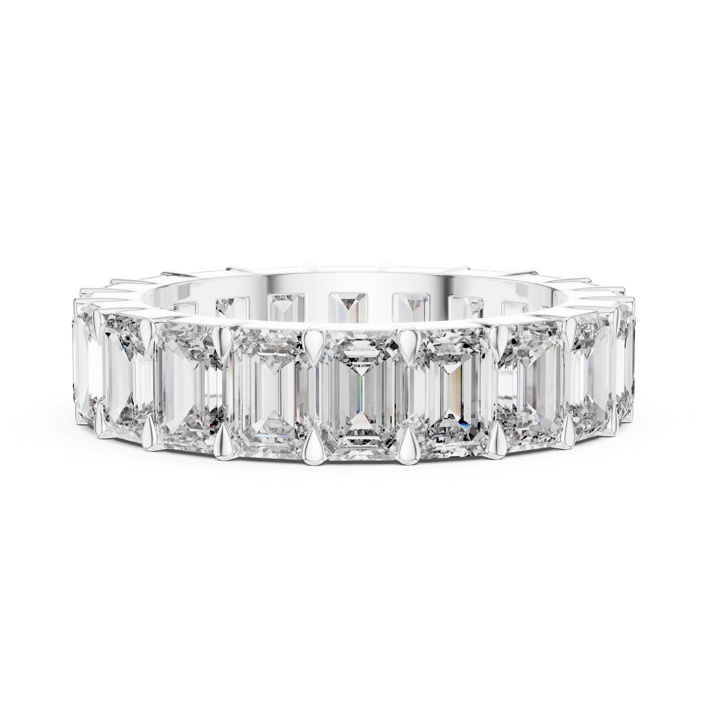 Emerald Lab-Grown Diamond Stud Ring in Yellow Gold – Pure Carat