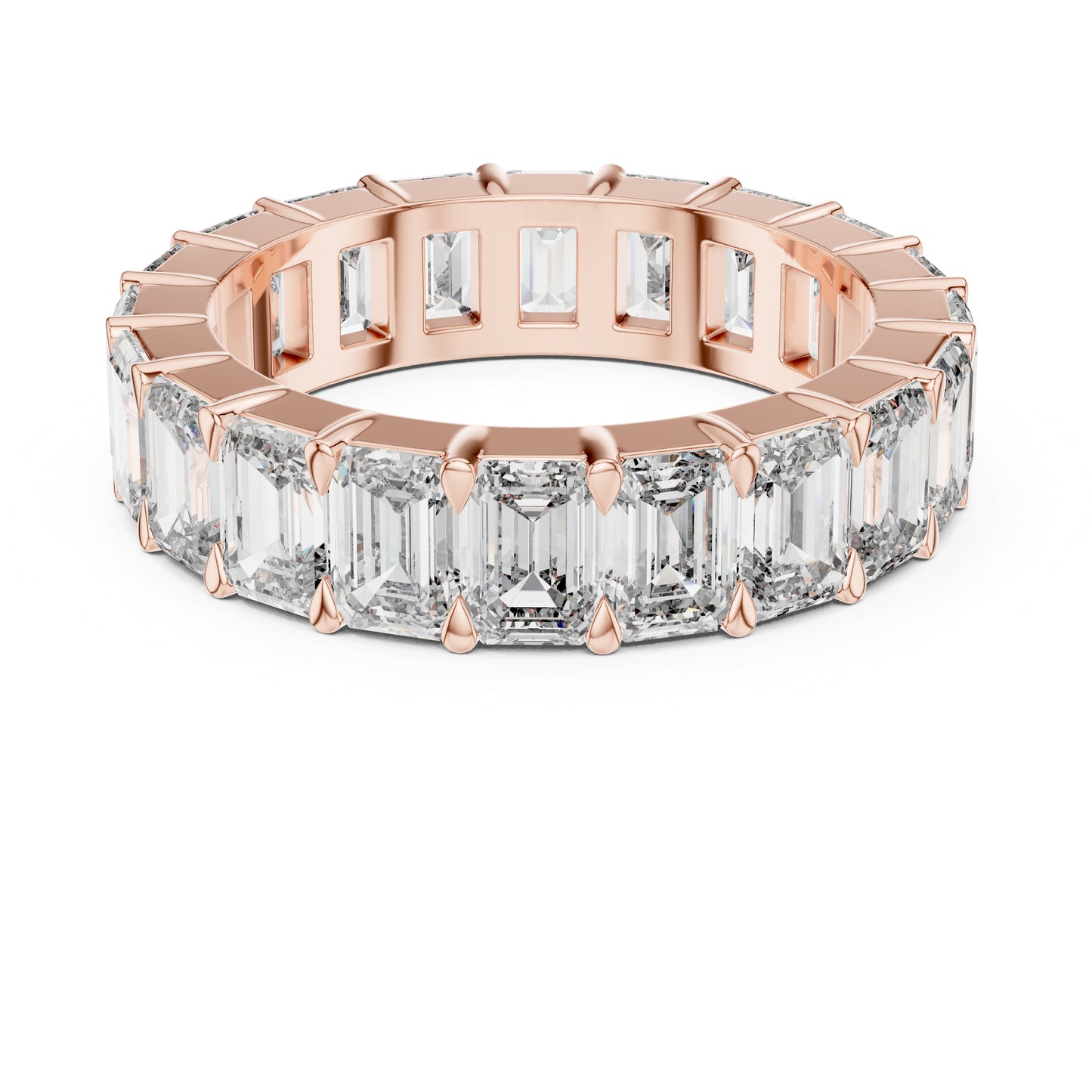 Emerald Lab-Grown Diamond Stud Ring in Yellow Gold – Pure Carat