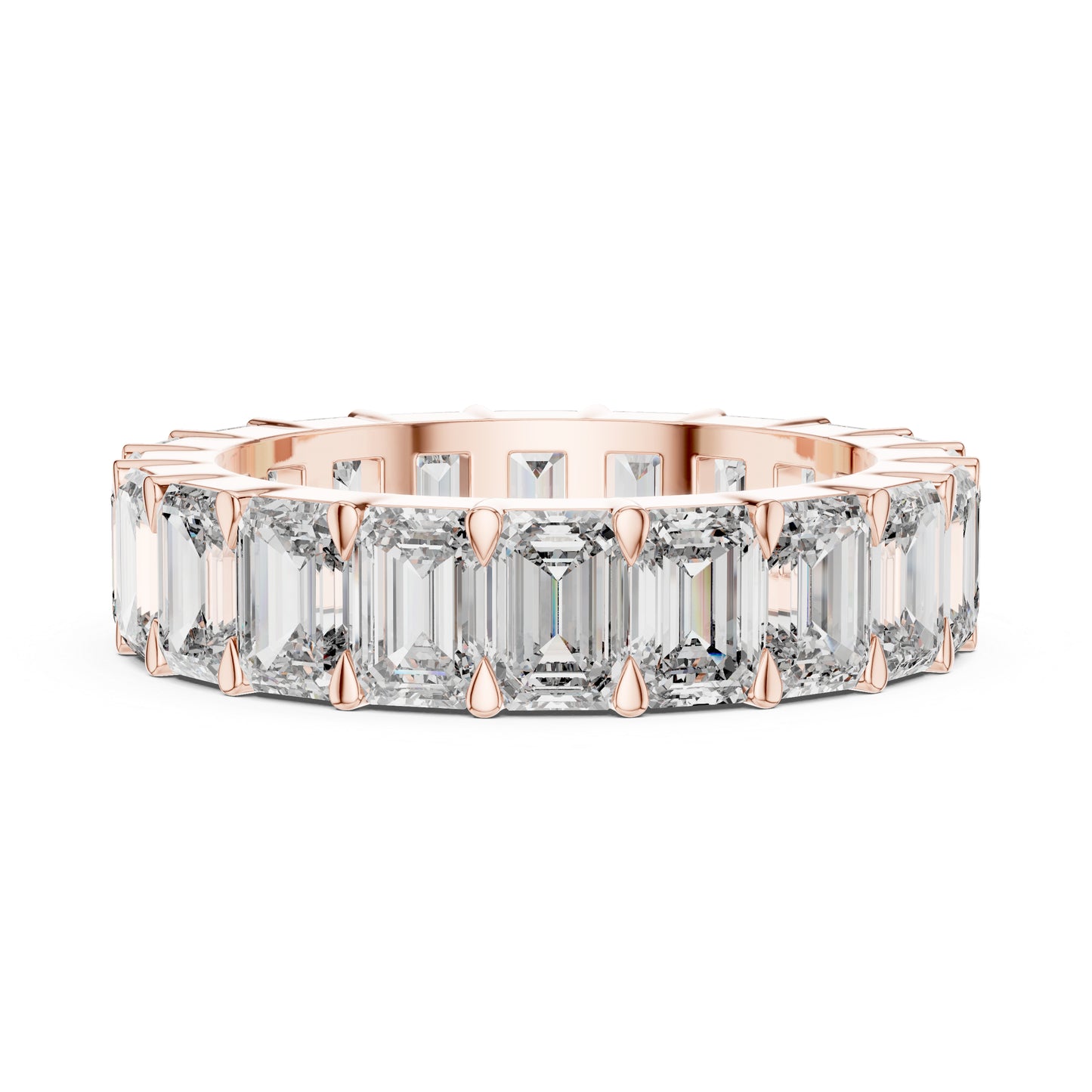 Emerald Lab-Grown Diamond Stud Ring in Yellow Gold – Pure Carat