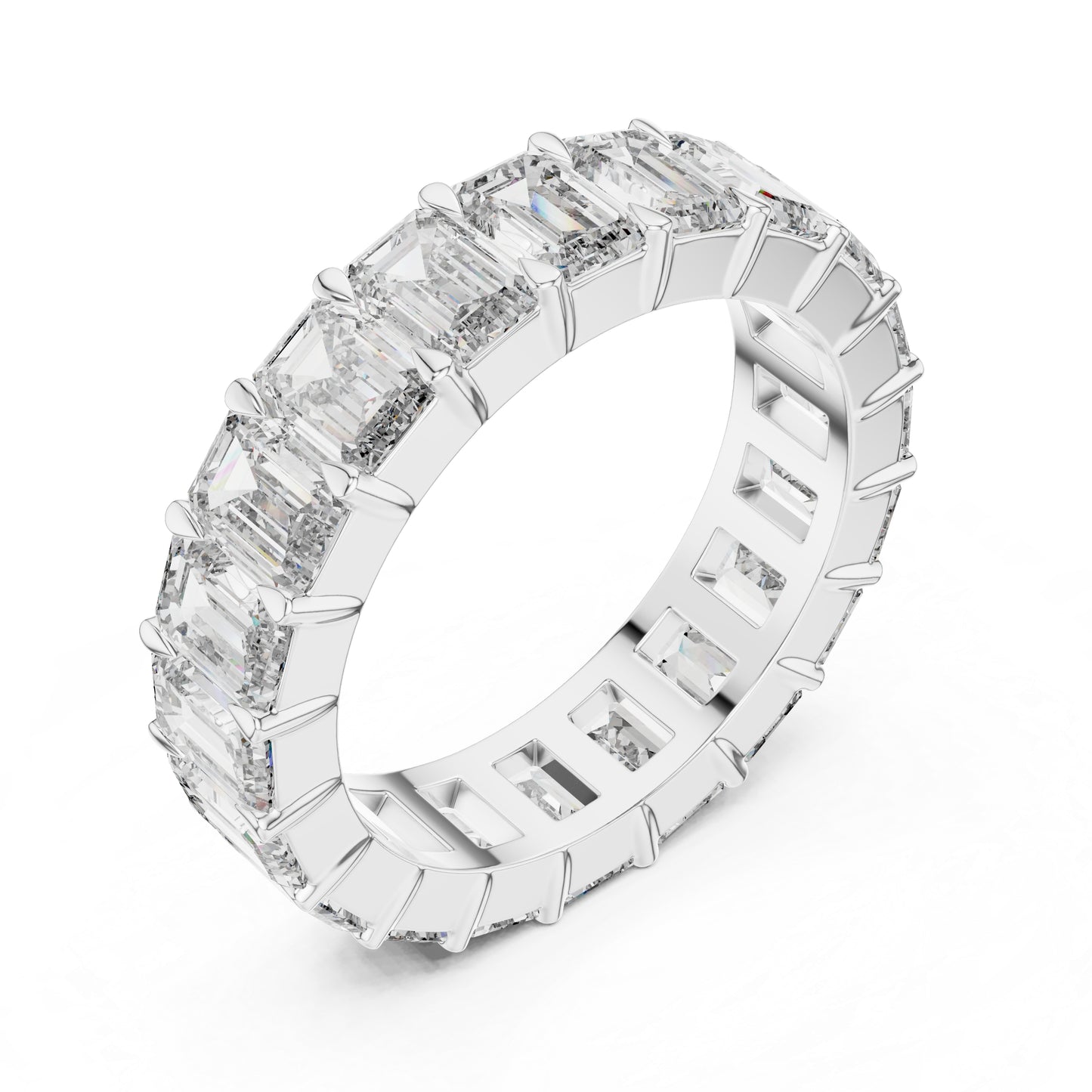 Emerald Lab-Grown Diamond Stud Ring in Yellow Gold – Pure Carat