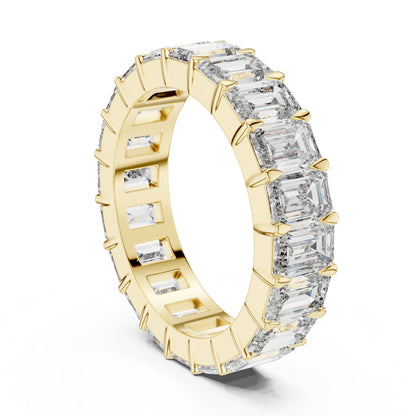 Emerald Lab-Grown Diamond Stud Ring in Yellow Gold – Pure Carat