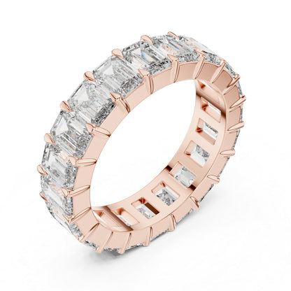 Emerald Lab-Grown Diamond Stud Ring in Yellow Gold – Pure Carat