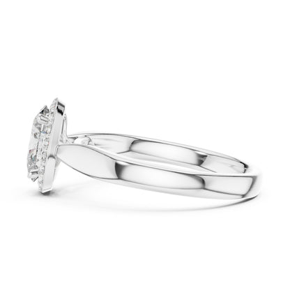 14K Yellow Gold Oval & Round Lab-Grown Diamond Engagement Ring for Women | Pure Carat
