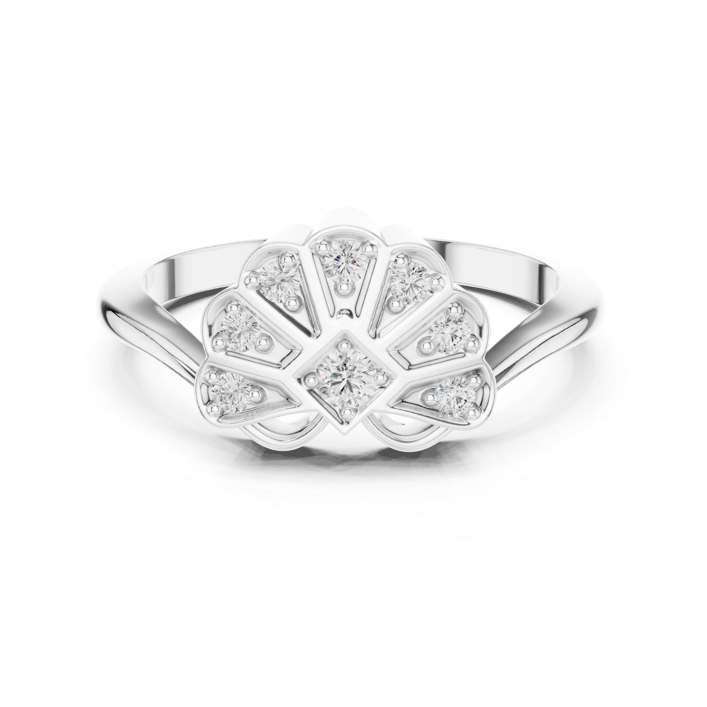 14K Rose Gold Round Lab-Grown Diamond Drop Ring for Women | Everyday Wear | Pure Carat